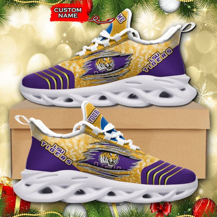 NCAA LSU Tigers Max Soul Sneaker Custom Name 66 M12RTT6992