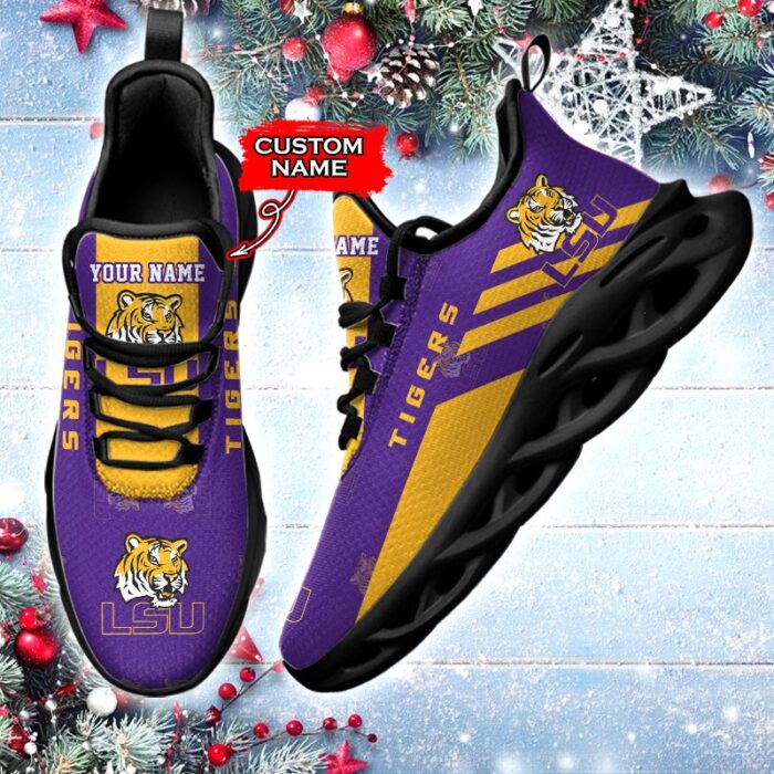 NCAA LSU Tigers Max Soul Sneaker Custom Name 67 M12HTN4350