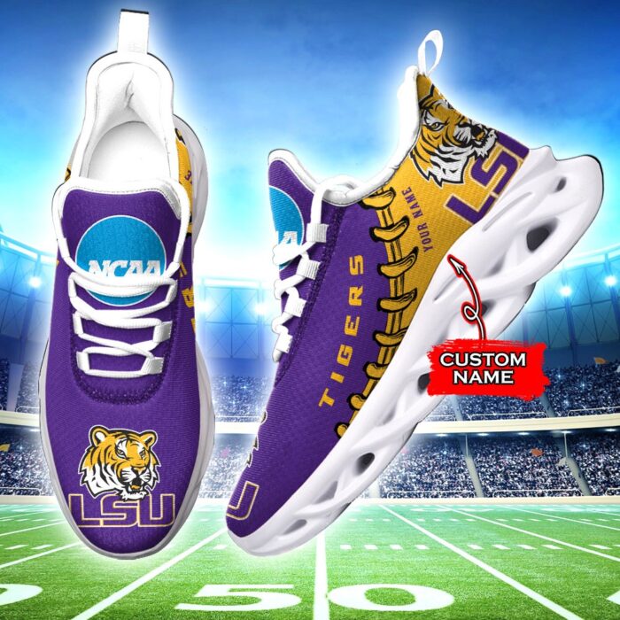 NCAA LSU Tigers Max Soul Sneaker Custom Name 85TK15