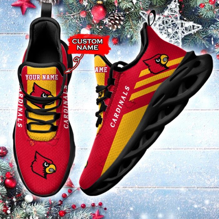 NCAA Louisville Cardinals Max Soul Sneaker Custom Name 67HTN2158