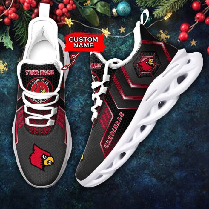 NCAA Louisville Cardinals Max Soul Sneaker Custom Name 69HTN2314