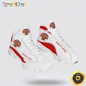 NCAA Maryland Air Jordan 13 Printed Logo JD 13