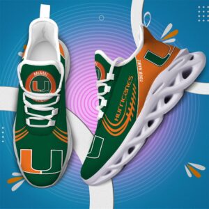 NCAA Miami Hurricanes Max Soul Sneaker Custom Name 05 M12