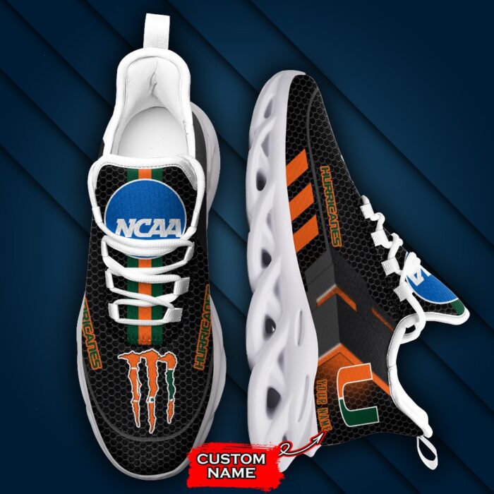 NCAA Miami Hurricanes Max Soul Sneaker Custom Name 43 M1RTT4198