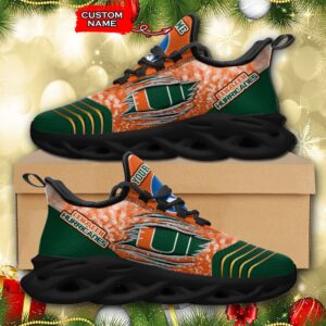 NCAA Miami Hurricanes Max Soul Sneaker Custom Name 66 M12RTT6993