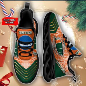 NCAA Miami Hurricanes Max Soul Sneaker Custom Name 66 M12RTT6993