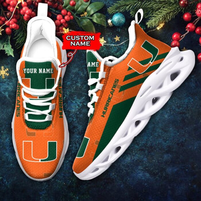 NCAA Miami Hurricanes Max Soul Sneaker Custom Name 67 M12HTN4351