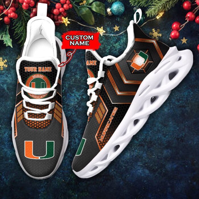 NCAA Miami Hurricanes Max Soul Sneaker Custom Name 69HTN2316