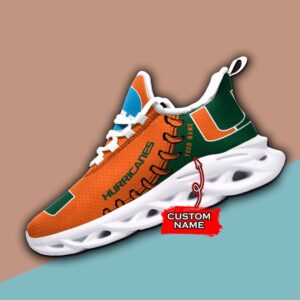 NCAA Miami Hurricanes Max Soul Sneaker Custom Name 85TK16