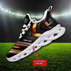 NCAA Miami Hurricanes Max Soul Sneaker Custom Name 86