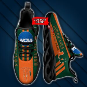 NCAA Miami Hurricanes Max Soul Sneaker Custom Name Style 1HTN7031