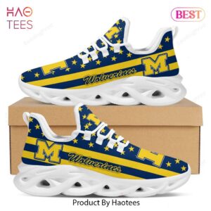 NCAA Michigan Wolverines Blue Mix Gold Max Soul Shoes