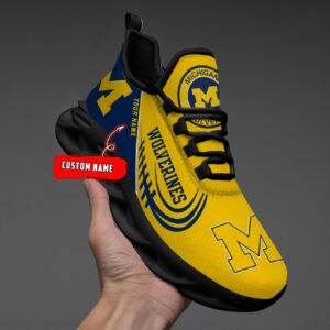 NCAA Michigan Wolverines Max Soul Sneaker Custom Name 05 M12