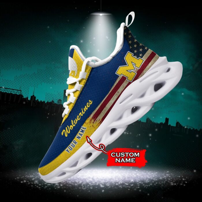 NCAA Michigan Wolverines Max Soul Sneaker Custom Name 42 M1