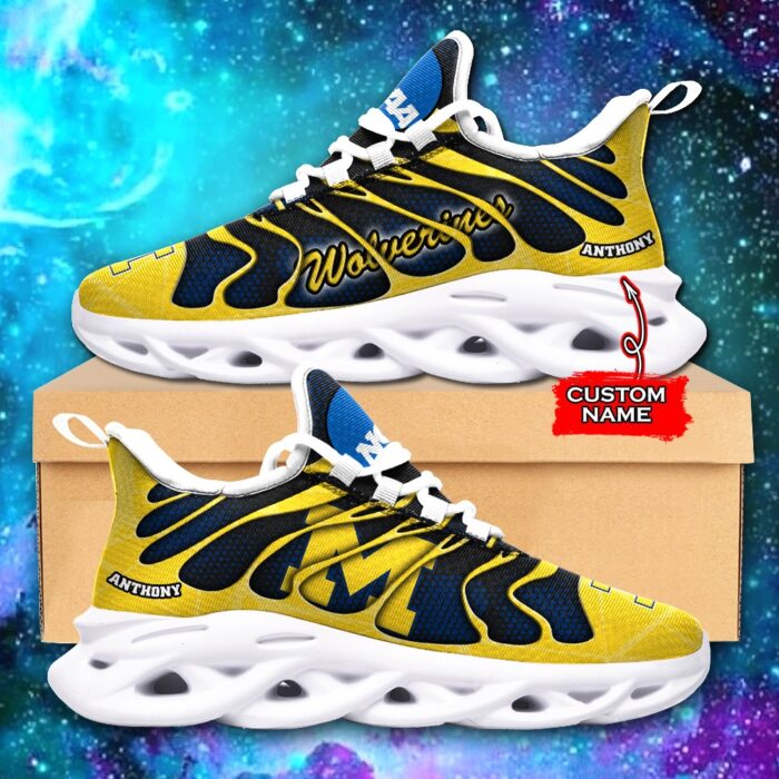 NCAA Michigan Wolverines Max Soul Sneaker Custom Name 48 M1