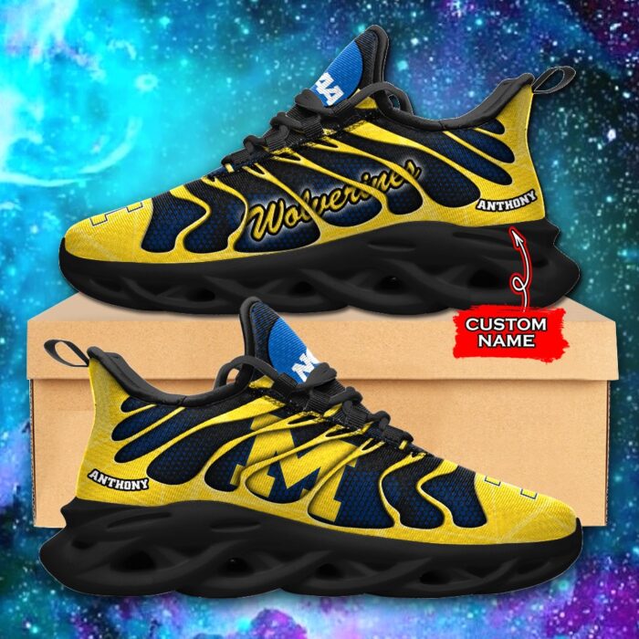 NCAA Michigan Wolverines Max Soul Sneaker Custom Name 48 M1