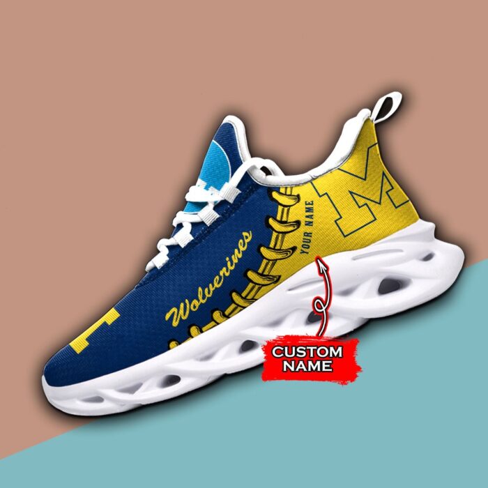 NCAA Michigan Wolverines Max Soul Sneaker Custom Name 85TK17