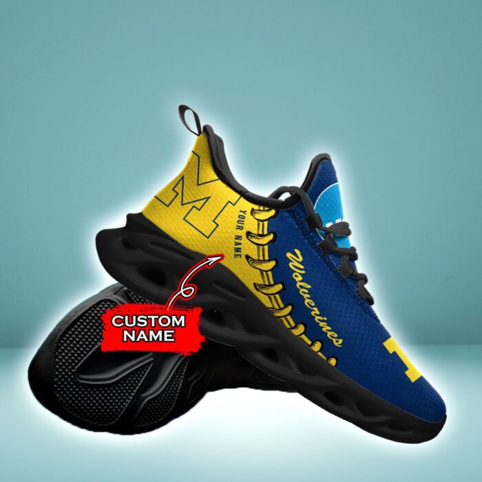 NCAA Michigan Wolverines Max Soul Sneaker Custom Name 85TK17