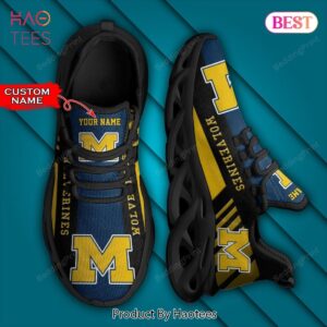 NCAA Michigan Wolverines Personalized Custom Name Max Soul Shoes