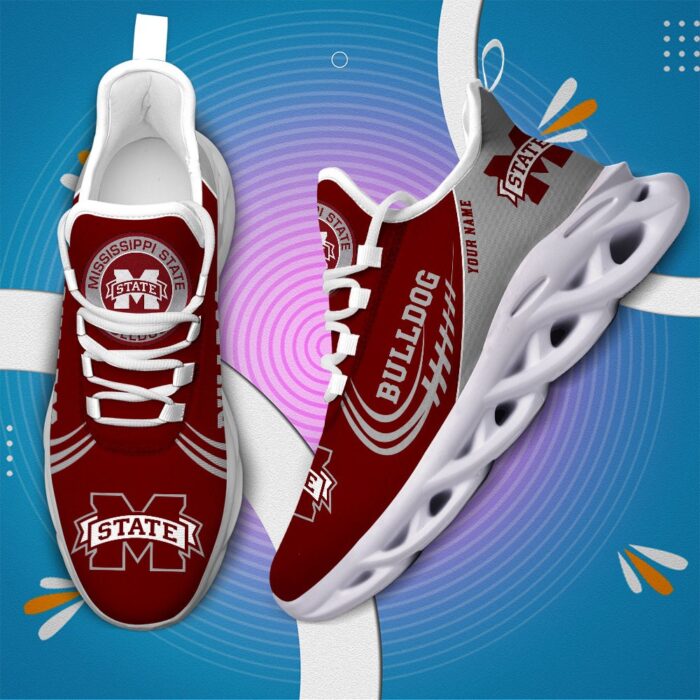 NCAA Mississippi State Bulldogs Max Soul Sneaker Custom Name 05 M12