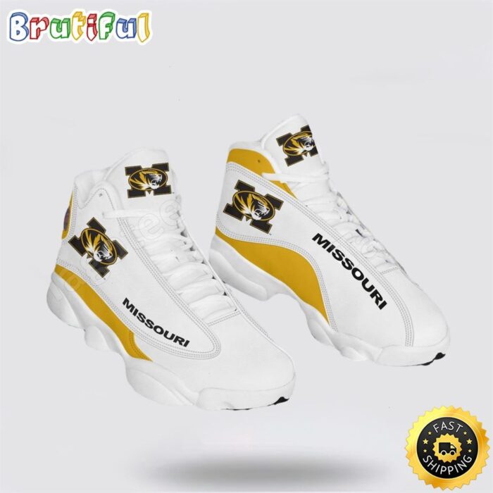 NCAA Missouri Air Jordan 13 Printed Logo JD 13