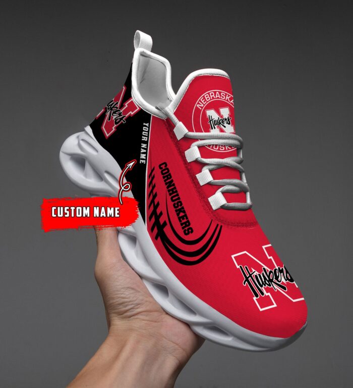 NCAA Nebraska Cornhuskers Max Soul Sneaker Custom Name 05 M12