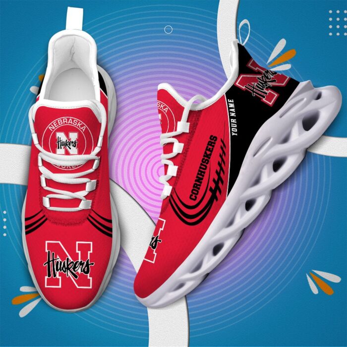 NCAA Nebraska Cornhuskers Max Soul Sneaker Custom Name 05 M12