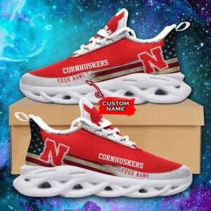 NCAA Nebraska Cornhuskers Max Soul Sneaker Custom Name 42 M1