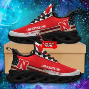 NCAA Nebraska Cornhuskers Max Soul Sneaker Custom Name 42 M1