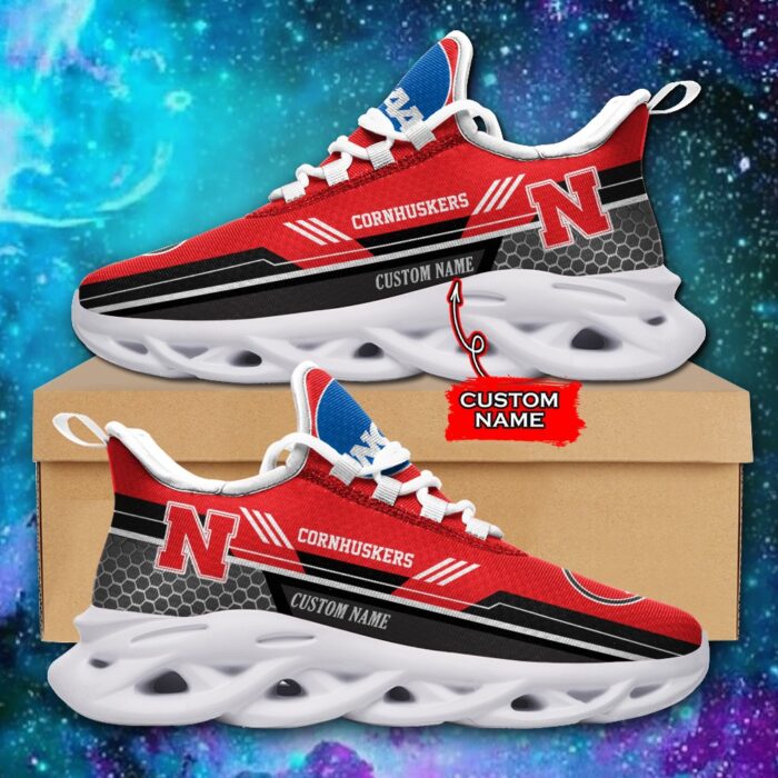 NCAA Nebraska Cornhuskers Max Soul Sneaker Custom Name 47 M12RTT3738