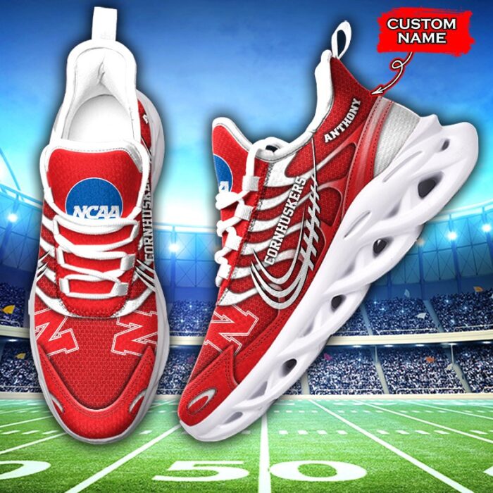 NCAA Nebraska Cornhuskers Max Soul Sneaker Custom Name 65 M12HTN4325