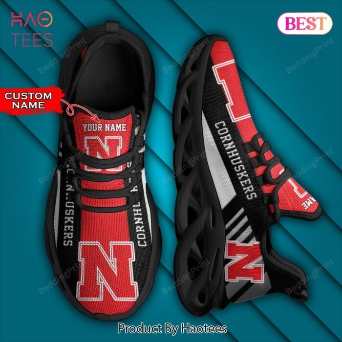 NCAA Nebraska Cornhuskers Personalized Custom Name Max Soul Shoes