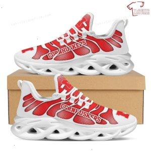 NCAA Nebraska Cornhuskers Red White Max Soul Sneakers Sport Shoes