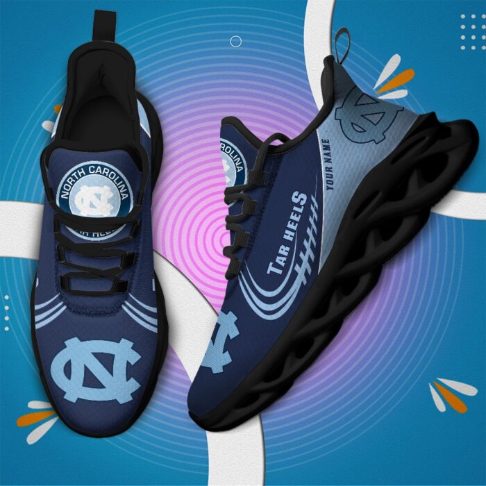 NCAA North Carolina Tar Heels Max Soul Sneaker Custom Name 05 M12