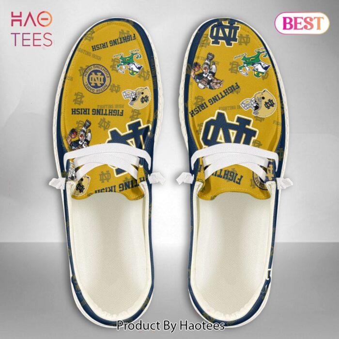 NCAA Notre Dame Fighting Irish Custom Name Hey Dude Shoes