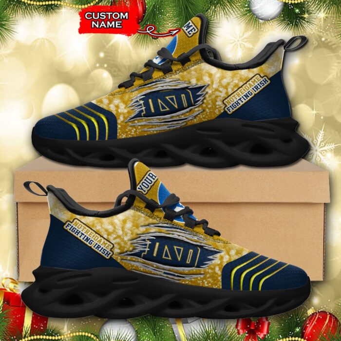 NCAA Notre Dame Fighting Irish Max Soul Sneaker Custom Name 66 M12RTT6996