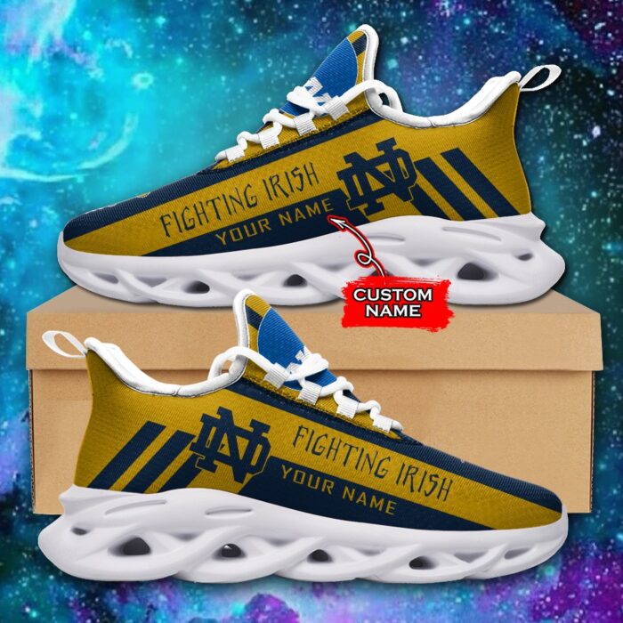 NCAA Notre Dame Fighting Irish Max Soul Sneaker Custom Name Style 1HTN7034