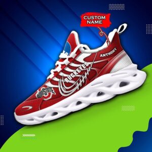 NCAA Ohio State Buckeyes Max Soul Sneaker Custom Name 65 M12HTN4327