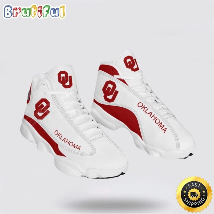 NCAA Oklahoma Air Jordan 13 Printed Logo JD 13