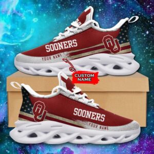 NCAA Oklahoma Sooners Max Soul Sneaker Custom Name 42 M1