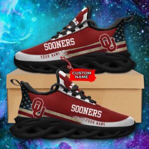 NCAA Oklahoma Sooners Max Soul Sneaker Custom Name 42 M1