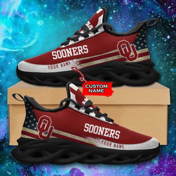 NCAA Oklahoma Sooners Max Soul Sneaker Custom Name 42 M1