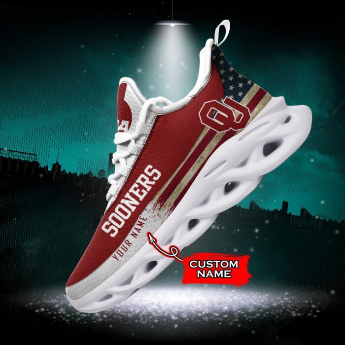 NCAA Oklahoma Sooners Max Soul Sneaker Custom Name 42 M1