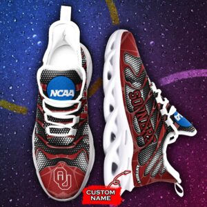 NCAA Oklahoma Sooners Max Soul Sneaker Custom Name 48 M1