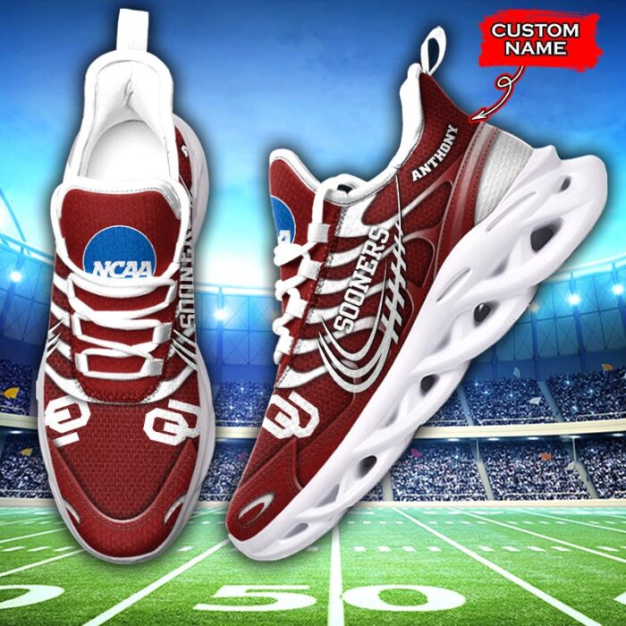 NCAA Oklahoma Sooners Max Soul Sneaker Custom Name 65 M12HTN4328