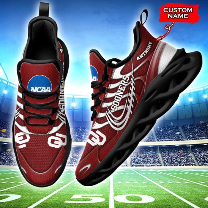 NCAA Oklahoma Sooners Max Soul Sneaker Custom Name 65HTN2071