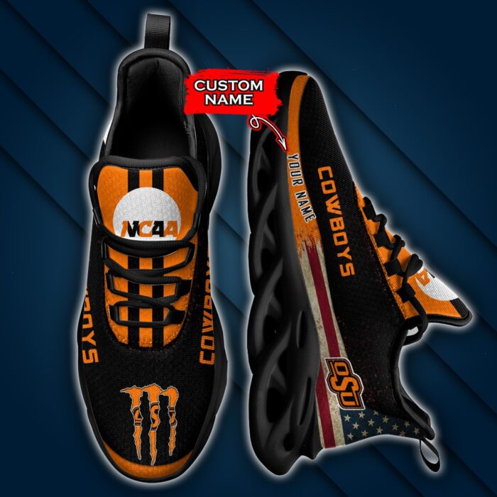 NCAA Oklahoma State Cowboys Max Soul Sneaker Custom Name 42 M1