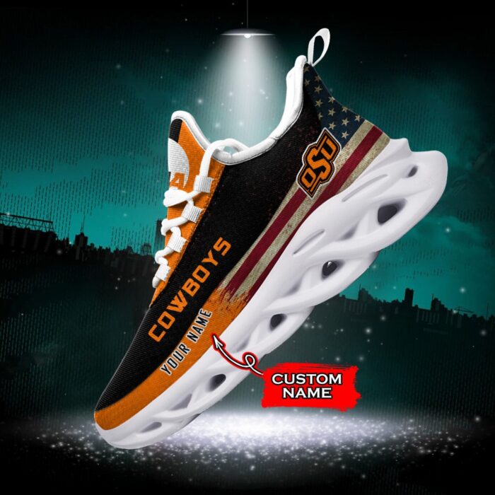 NCAA Oklahoma State Cowboys Max Soul Sneaker Custom Name 42 M1