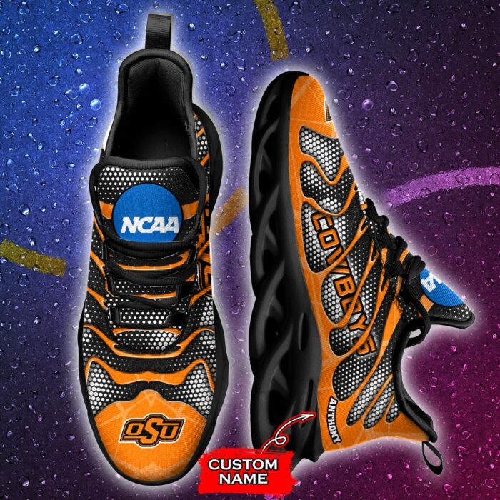 NCAA Oklahoma State Cowboys Max Soul Sneaker Custom Name 48 M1