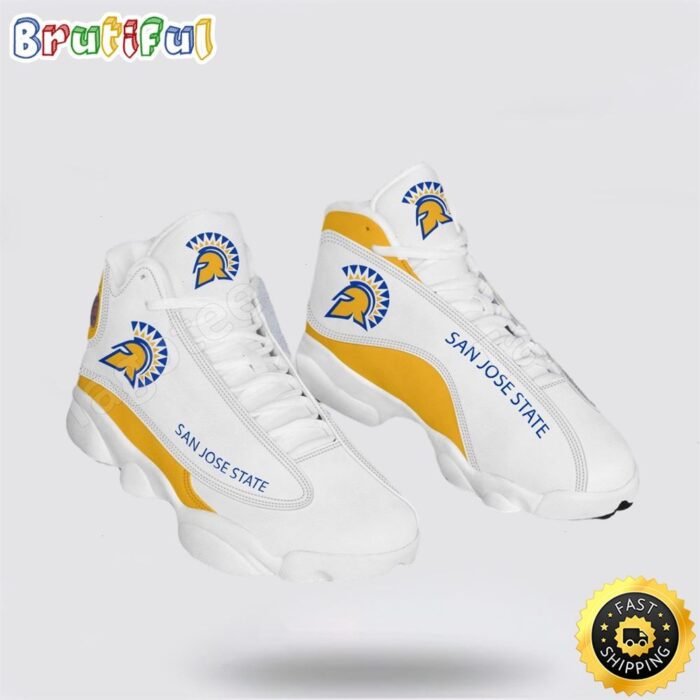 NCAA San Jose State Air Jordan 13 Printed Logo JD 13